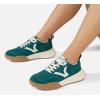 imageLUCKY STEP Womens Platform Tennis Walking Shoe Retro Chunky Casual Breathable Durable Deluxe Fashion Skate SneakerTurquoise Green