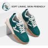 imageLUCKY STEP Womens Platform Tennis Walking Shoe Retro Chunky Casual Breathable Durable Deluxe Fashion Skate SneakerTurquoise Green