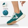 imageLUCKY STEP Womens Platform Tennis Walking Shoe Retro Chunky Casual Breathable Durable Deluxe Fashion Skate SneakerTurquoise Green