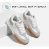 imageLUCKY STEP Womens Platform Tennis Walking Shoe Retro Chunky Casual Breathable Durable Deluxe Fashion Skate SneakerWhite
