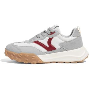 imageLUCKY STEP Womens Platform Tennis Walking Shoe Retro Chunky Casual Breathable Durable Deluxe Fashion Skate SneakerGreyRed