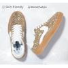 imageLUCKY STEP Womens Glitter Sneakers Fashion Retro Casual Sparkly Bling Shiny Dressy Bedazzled Bridal Wedding Anti Slip Walking ShoesGoldWhite