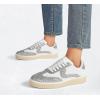 imageLUCKY STEP Womens Glitter Sneakers Fashion Retro Casual Sparkly Bling Shiny Dressy Bedazzled Bridal Wedding Anti Slip Walking ShoesWhiteSilver