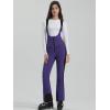 imageALSOGO Womens Insulated Snow Pants Waterproof Windproof Ski Bib Overalls Winter Snowboarding Pants Keep Warm Comfy02dark Purple