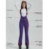 imageALSOGO Womens Insulated Snow Pants Waterproof Windproof Ski Bib Overalls Winter Snowboarding Pants Keep Warm Comfy02white