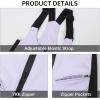 imageALSOGO Womens Insulated Snow Pants Waterproof Windproof Ski Bib Overalls Winter Snowboarding Pants Keep Warm Comfy02white
