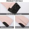 imageALSOGO Womens Insulated Snow Pants Waterproof Windproof Ski Bib Overalls Winter Snowboarding Pants Keep Warm ComfyBeige