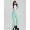 imageALSOGO Womens Insulated Snow Pants Waterproof Windproof Ski Bib Overalls Winter Snowboarding Pants Keep Warm ComfyLight Green