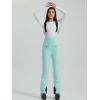 imageALSOGO Womens Insulated Snow Pants Waterproof Windproof Ski Bib Overalls Winter Snowboarding Pants Keep Warm ComfyLight Green
