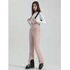 imageALSOGO Womens Insulated Snow Pants Waterproof Windproof Ski Bib Overalls Winter Snowboarding Pants Keep Warm ComfyLight Pink