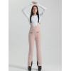 imageALSOGO Womens Insulated Snow Pants Waterproof Windproof Ski Bib Overalls Winter Snowboarding Pants Keep Warm ComfyLight Pink