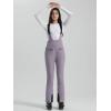 imageALSOGO Womens Insulated Snow Pants Waterproof Windproof Ski Bib Overalls Winter Snowboarding Pants Keep Warm ComfyPurple