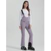 imageALSOGO Womens Insulated Snow Pants Waterproof Windproof Ski Bib Overalls Winter Snowboarding Pants Keep Warm ComfyPurple