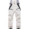 imageALSOGO Womens Snow Pants Waterproof Windproof Insulated Snowboarding Ski Bibs with Detachable SuspendersBeige