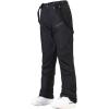 imageALSOGO Womens Snow Pants Waterproof Windproof Insulated Snowboarding Ski Bibs with Detachable SuspendersBlack