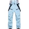 imageALSOGO Womens Snow Pants Waterproof Windproof Insulated Snowboarding Ski Bibs with Detachable SuspendersBlue