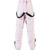 imageALSOGO Womens Snow Pants Waterproof Windproof Insulated Snowboarding Ski Bibs with Detachable SuspendersPink