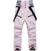 imageALSOGO Womens Snow Pants Waterproof Windproof Insulated Snowboarding Ski Bibs with Detachable SuspendersPink