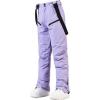 imageALSOGO Womens Snow Pants Waterproof Windproof Insulated Snowboarding Ski Bibs with Detachable SuspendersPurple