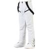 imageALSOGO Womens Snow Pants Waterproof Windproof Insulated Snowboarding Ski Bibs with Detachable SuspendersWhite