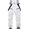 imageALSOGO Womens Snow Pants Waterproof Windproof Insulated Snowboarding Ski Bibs with Detachable SuspendersWhite