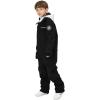 imageGS SNOWING Boys Girls Snowsuit One Piece Ski Suit Waterproof Snowboard Overalls Jumpsuits for WinterBlack