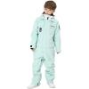 imageGS SNOWING Boys Girls Snowsuit One Piece Ski Suit Waterproof Snowboard Overalls Jumpsuits for WinterGreen