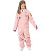 imageGS SNOWING Boys Girls Snowsuit One Piece Ski Suit Waterproof Snowboard Overalls Jumpsuits for WinterPink