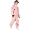 imageGS SNOWING Boys Girls Snowsuit One Piece Ski Suit Waterproof Snowboard Overalls Jumpsuits for WinterPink
