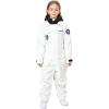 imageGS SNOWING Boys Girls Snowsuit One Piece Ski Suit Waterproof Snowboard Overalls Jumpsuits for WinterWhite