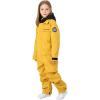 imageGS SNOWING Boys Girls Snowsuit One Piece Ski Suit Waterproof Snowboard Overalls Jumpsuits for WinterYellow