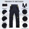imageGS SNOWING Mens Winter Windproof Waterproof Snowsuit Snowboard Jacket and Ski Pants for Snow Sport02light Blue