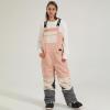 imageGS SNOWING Women and Men Ski Pants Snow Overalls Waterproof Snowboard Insulated Bibs for Couple850pink