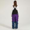 imageGS SNOWING Women and Men Ski Pants Snow Overalls Waterproof Snowboard Insulated Bibs for Couple851purple
