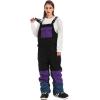 imageGS SNOWING Women and Men Ski Pants Snow Overalls Waterproof Snowboard Insulated Bibs for Couple851purple