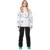 imageGS SNOWING Womens Insulated Snow Pants Waterproof Windproof Snowboard Ski Bibs with Detachable SuspendersBlack