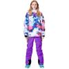 imageGS SNOWING Womens Insulated Snow Pants Waterproof Windproof Snowboard Ski Bibs with Detachable SuspendersPurple
