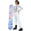 imageGS SNOWING Womens Insulated Snow Pants Waterproof Windproof Snowboard Ski Bibs with Detachable SuspendersWhite