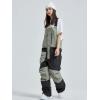 imageGS SNOWING Womens Snow Bibs Ski Pants Waterproof Windproof Insulated Ripstop Snowboarding Overalls for Winter Sport633army Green