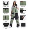 imageGS SNOWING Womens Snow Bibs Ski Pants Waterproof Windproof Insulated Ripstop Snowboarding Overalls for Winter Sport633army Green