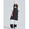 imageGS SNOWING Womens Snow Bibs Ski Pants Waterproof Windproof Insulated Ripstop Snowboarding Overalls for Winter Sport633black