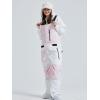 imageGS SNOWING Womens Snow Bibs Ski Pants Waterproof Windproof Insulated Ripstop Snowboarding Overalls for Winter Sport633pink