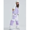 imageGS SNOWING Womens Snow Bibs Ski Pants Waterproof Windproof Insulated Ripstop Snowboarding Overalls for Winter Sport633purple