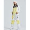 imageGS SNOWING Womens Snow Bibs Ski Pants Waterproof Windproof Insulated Ripstop Snowboarding Overalls for Winter Sport633yellow