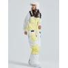 imageGS SNOWING Womens Snow Bibs Ski Pants Waterproof Windproof Insulated Ripstop Snowboarding Overalls for Winter Sport633yellow