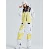 imageGS SNOWING Womens Snow Bibs Ski Pants Waterproof Windproof Insulated Ripstop Snowboarding Overalls for Winter Sport633yellow