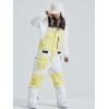 imageGS SNOWING Womens Snow Bibs Ski Pants Waterproof Windproof Insulated Ripstop Snowboarding Overalls for Winter Sport633yellow