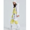 imageGS SNOWING Womens Snow Bibs Ski Pants Waterproof Windproof Insulated Ripstop Snowboarding Overalls for Winter Sport633yellow
