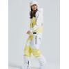 imageGS SNOWING Womens Snow Bibs Ski Pants Waterproof Windproof Insulated Ripstop Snowboarding Overalls for Winter Sport633yellow