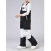 imageGS SNOWING Womens Snow Bibs Ski Pants Waterproof Windproof Insulated Ripstop Snowboarding Overalls for Winter SportBlack